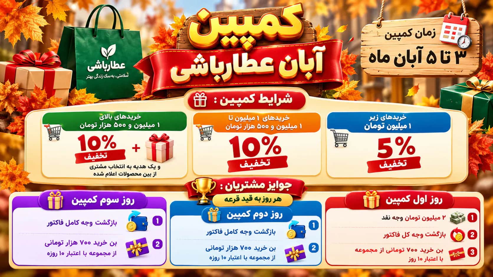 بنر تبلیغاتی عطارباشی — اسلاید 1 از 4